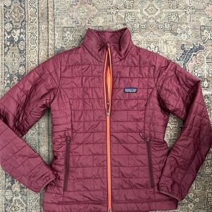 Patagonia Women's Maroon Puffer Jacket Nano Puff
